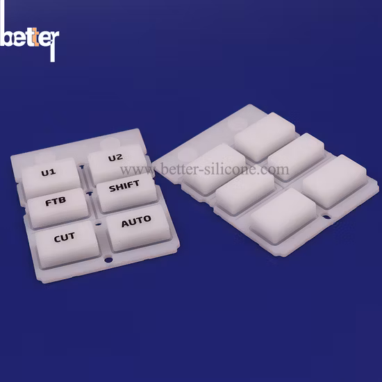 Botón líquido personalizado de la goma de silicona del interruptor del cojín del botón del Keymat del silicio LSR