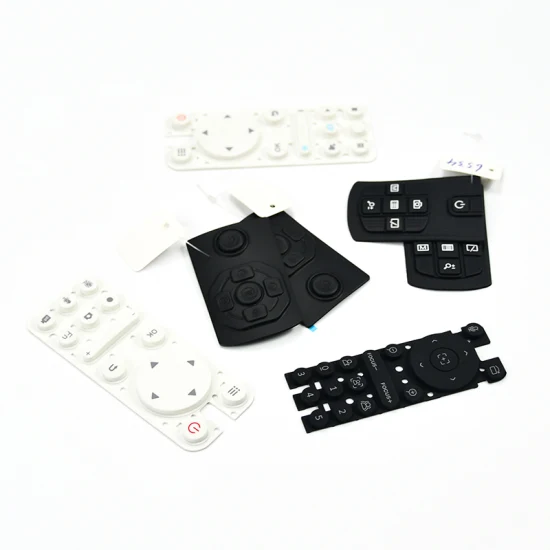 Teclado conductor de goma de silicona ODM/OEM P+R y botón numérico de cubierta de botón de plástico